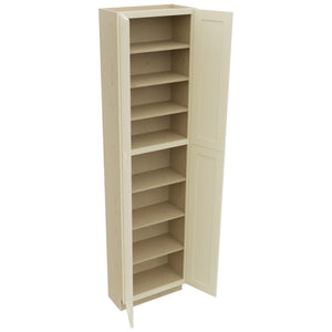 Fabuwood Galaxy Linen TP241293 Tall Pantry Cabinet, Open View