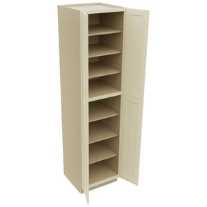 Fabuwood Galaxy Linen TP242496 Tall Pantry Cabinet, Open View