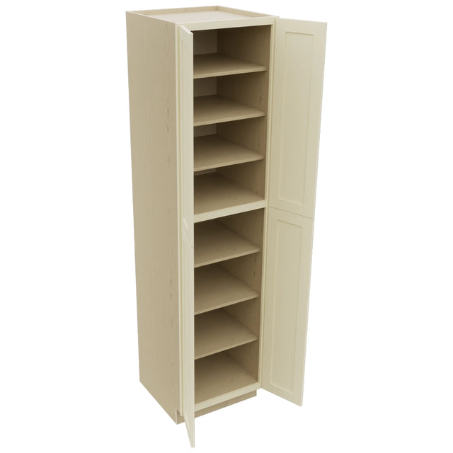 Fabuwood Galaxy Linen TP242496 Tall Pantry Cabinet, Open View