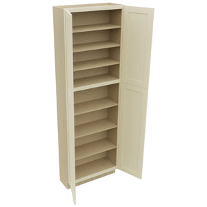 Fabuwood Galaxy Linen TP301290 Tall Pantry Cabinet, Open View