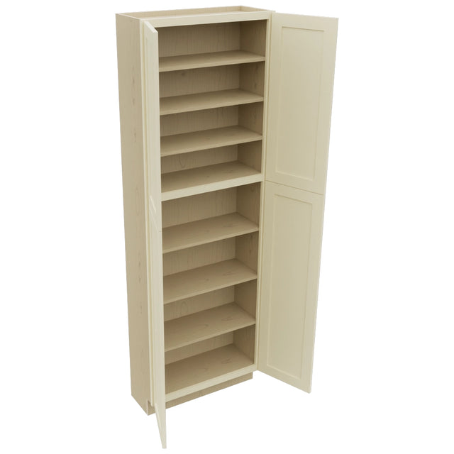 Fabuwood Galaxy Linen TP301290 Tall Pantry Cabinet, Open View