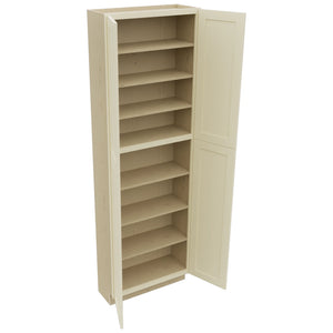 Fabuwood Galaxy Linen TP301293 Tall Pantry Cabinet, Open View
