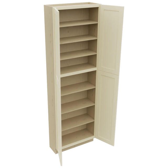 Fabuwood Galaxy Linen TP301293 Tall Pantry Cabinet, Open View