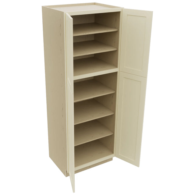 Fabuwood Galaxy Linen TP302484 Tall Pantry Cabinet, Open View