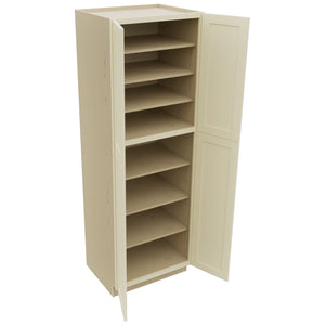 Fabuwood Galaxy Linen TP302490 Tall Pantry Cabinet, Open View