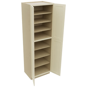 Fabuwood Galaxy Linen TP302496 Tall Pantry Cabinet, Open View