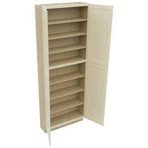 Fabuwood Galaxy Linen TP361296 Tall Pantry Cabinet, Open View