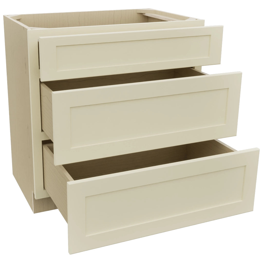 Fabuwood Galaxy Linen VDB33-34 Vanity Drawer Cabinet, Open View