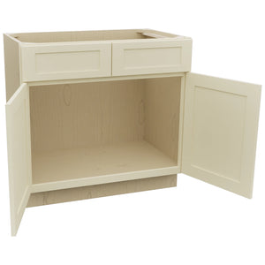 Fabuwood Galaxy Linen VSB36-34 Vanity Sink Cabinet, Open View