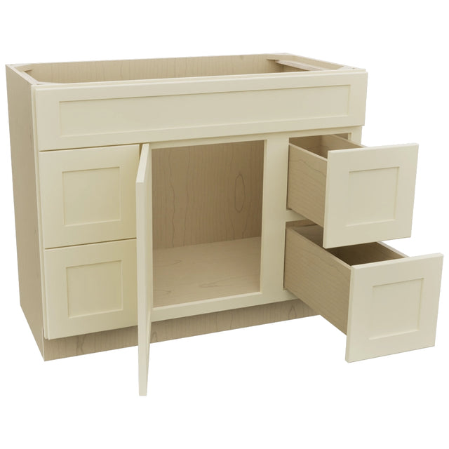 Fabuwood Galaxy Linen VSD30DL Vanity Combo Cabinet, Open View