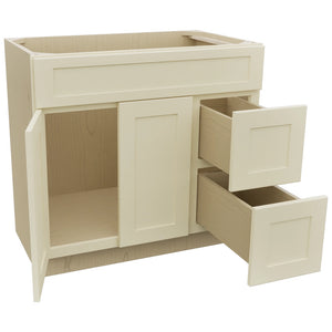 Fabuwood Galaxy Linen VSD48 Vanity Combo Cabinet, Open View