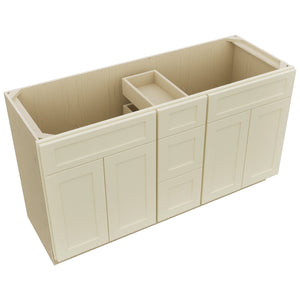 Fabuwood Galaxy Linen VSD60DOUBLE Vanity Combo Cabinet, Top View