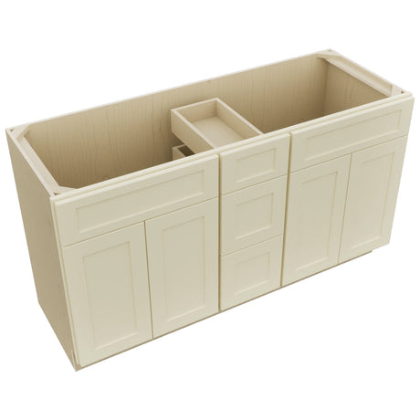 Fabuwood Galaxy Linen VSD60DOUBLE Vanity Combo Cabinet, Top View