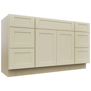 Fabuwood Galaxy Linen VSD60SINGLE Vanity Combo Cabinet, Front View