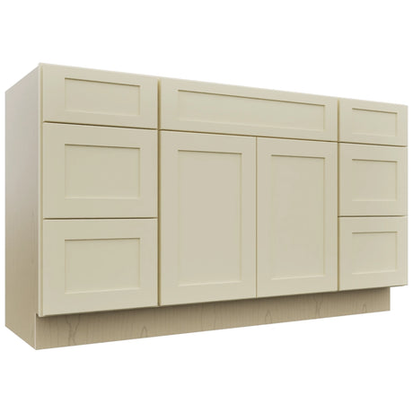 Fabuwood Galaxy Linen VSD60SINGLE Vanity Combo Cabinet, Front View