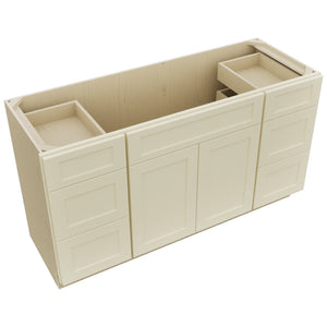 Fabuwood Galaxy Linen VSD60SINGLE Vanity Combo Cabinet, Top View