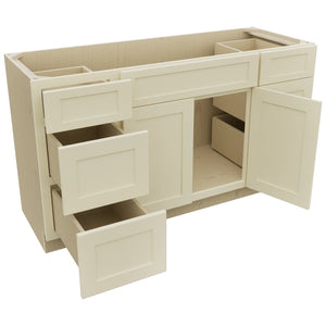 Fabuwood Galaxy Linen VSD60SINGLE Vanity Combo Cabinet, Open View