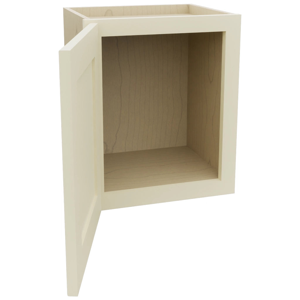 Fabuwood Galaxy Linen W1518 Wall Standard Cabinet, Open View