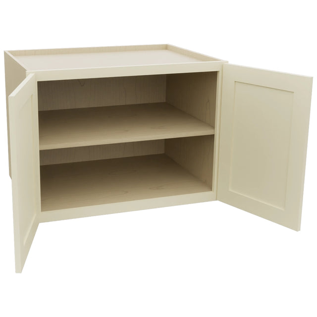 Fabuwood Galaxy Linen W332424 Wall Deep Cabinet, Open View