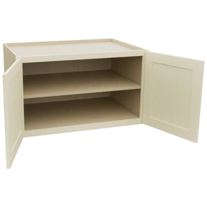 Fabuwood Galaxy Linen W362124 Wall Deep Cabinet, Open View