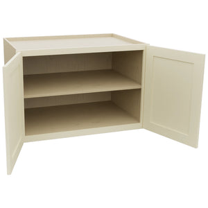 Fabuwood Galaxy Linen W362424 Wall Deep Cabinet, Open View