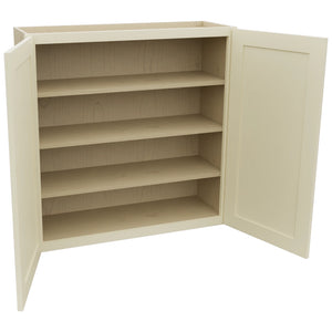 Fabuwood Galaxy Linen W3636 Wall Standard Cabinet, Open View