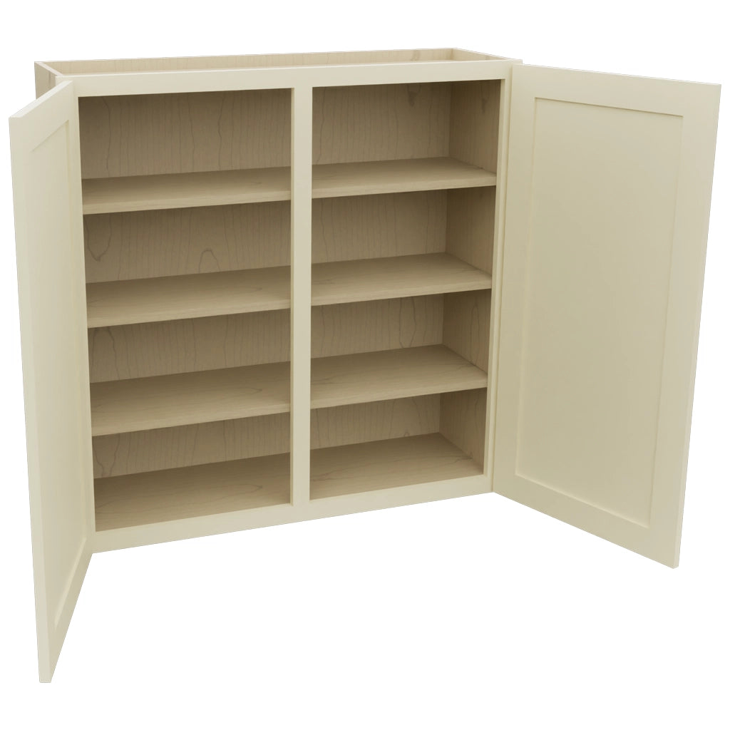 Fabuwood Galaxy Linen W3939 Wall Standard Cabinet, Open View