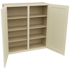 Fabuwood Galaxy Linen W3942 Wall Standard Cabinet, Open View
