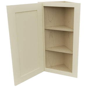 Fabuwood Galaxy Linen WAE1230 Wall Angle End Cabinet, Open View