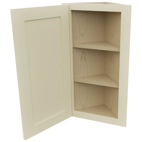 Fabuwood Galaxy Linen WAE1230 Wall Angle End Cabinet, Open View