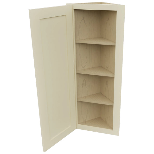 Fabuwood Galaxy Linen WAE1242 Wall Angle End Cabinet, Open View