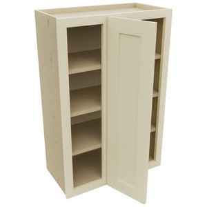 Fabuwood Galaxy Linen WBC2436 Wall Corner Blind Cabinet, Open View