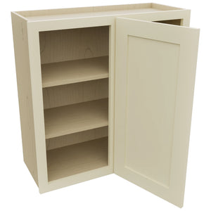 Fabuwood Galaxy Linen WBC3030 Wall Corner Blind Cabinet, Open View