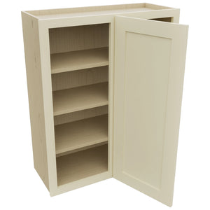 Fabuwood Galaxy Linen WBC3036 Wall Corner Blind Cabinet, Open View