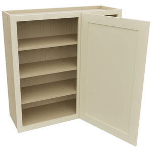 Fabuwood Galaxy Linen WBC3636 Wall Corner Blind Cabinet, Open View