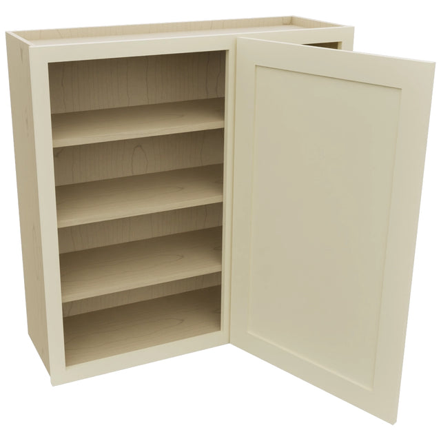 Fabuwood Galaxy Linen WBC3636 Wall Corner Blind Cabinet, Open View