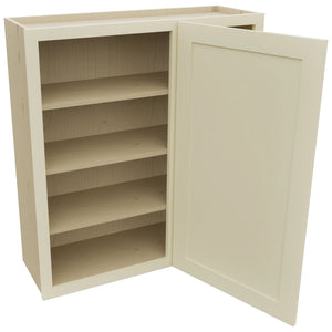 Fabuwood Galaxy Linen WBC3639 Wall Corner Blind Cabinet, Open View