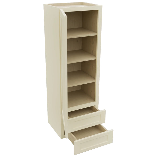 Fabuwood Galaxy Linen WD1854 Wall Drawer Cabinet, Open View