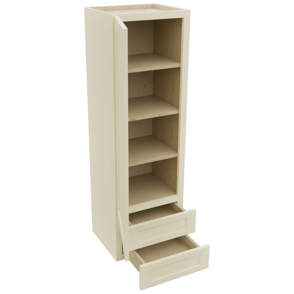 Fabuwood Galaxy Linen WD1857 Wall Drawer Cabinet, Open View