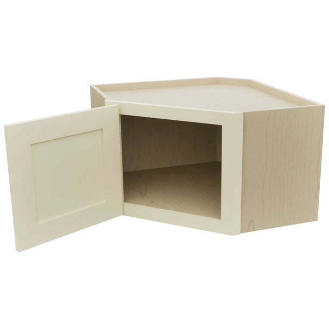 Fabuwood Galaxy Linen WDC2415 Wall Corner Diagonal Cabinet, Open View