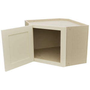 Fabuwood Galaxy Linen WDC2418 Wall Corner Diagonal Cabinet, Open View