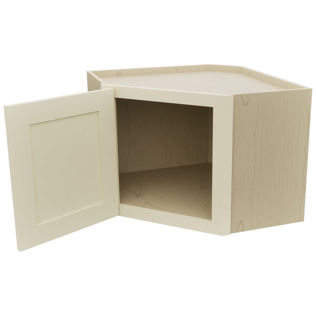 Fabuwood Galaxy Linen WDC2418 Wall Corner Diagonal Cabinet, Open View