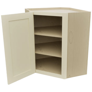Fabuwood Galaxy Linen WDC2430 Wall Corner Diagonal Cabinet, Open View