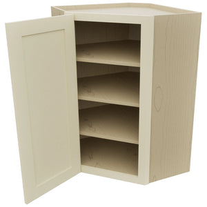 Fabuwood Galaxy Linen WDC2436 Wall Corner Diagonal Cabinet, Open View