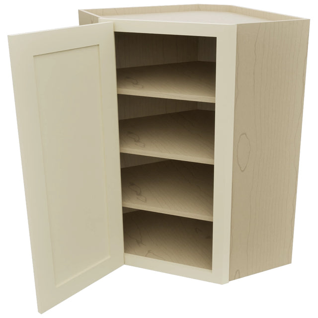 Fabuwood Galaxy Linen WDC2436 Wall Corner Diagonal Cabinet, Open View