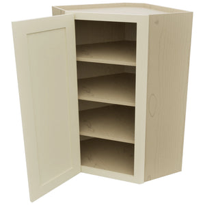 Fabuwood Galaxy Linen WDC2439 Wall Corner Diagonal Cabinet, Open View