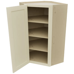 Fabuwood Galaxy Linen WDC2442 Wall Corner Diagonal Cabinet, Open View