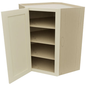 Fabuwood Galaxy Linen WDC2736 Wall Corner Diagonal Cabinet, Open View