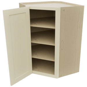Fabuwood Galaxy Linen WDC2739 Wall Corner Diagonal Cabinet, Open View