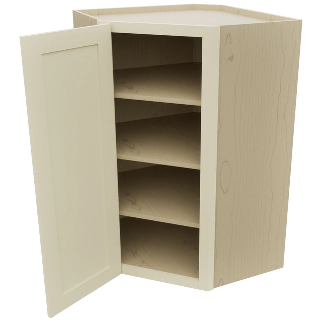 Fabuwood Galaxy Linen WDC2742 Wall Corner Diagonal Cabinet, Open View